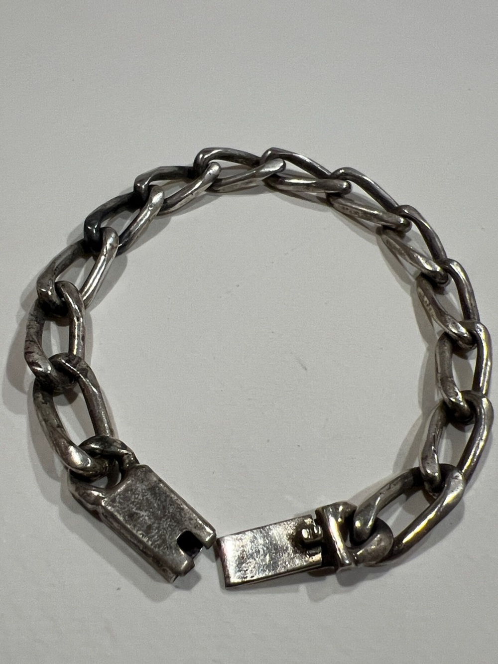 Sterling Silver Heavy Chain Link Bracelet -